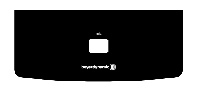 obere Abdeckplatte Tiefschwarz mit Logo - Original beyerdynamic Art. Nr. 916307