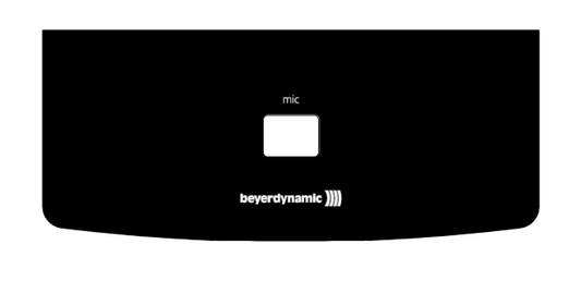 obere Abdeckplatte Tiefschwarz mit Logo - Original beyerdynamic Art. Nr. 916307